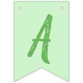 Pinguin Birthday Party Green Wimpelkette (Dritte Fahne)