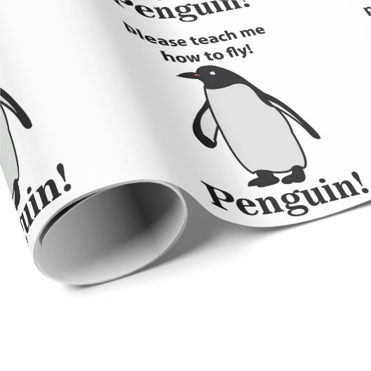 Pinguin bitte lehre mich, wie man den sonnigen Pin Geschenkpapier (Rolleneckpunkt)