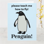 Pinguin bitte lehre mich, wie man den sonnigen Pin Karte (Gelbe Blume)