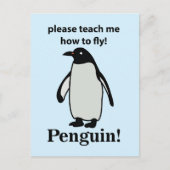 Pinguin bitte lehre mich, wie man den sonnigen Pin Postkarte (Vorderseite)