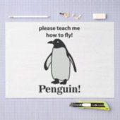 Pinguin bitte lehre mich, wie man den sonnigen Pin Seidenpapier (Handwerk)