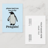 Pinguin bitte lehre mich, wie man den sonnigen Pin Visitenkarte (Vorne/Hinten)