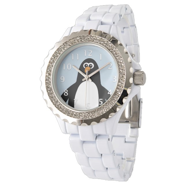 Pinguin Blue Armbanduhr (Schrägansicht)