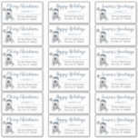 Pinguin Blue | Grau Christmas Address Labels<br><div class="desc">Ideal für Weihnachts- und Feiertagskarten, Weihnachts- und Feiertagseinladungen und all Ihre Urlaubsmailings! Ein niedlicher Pinguin in blauer Weihnachtsmannmütze mit Blumenzwiebeln unten und einer schwarzen Schneeflockengrafik mit Vorlagenfeldern, damit Sie Ihre Namen und Adressliste personalisieren können. 18 2 Zoll hohe und 4 Zoll breite Etiketten pro Blatt mit 3 verschiedenen Grußoptionen -...</div>