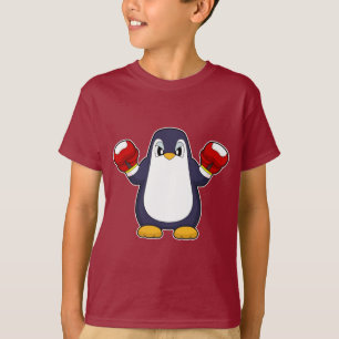 Pinguin Boxer Boxhandschuhe Boxen T-Shirt