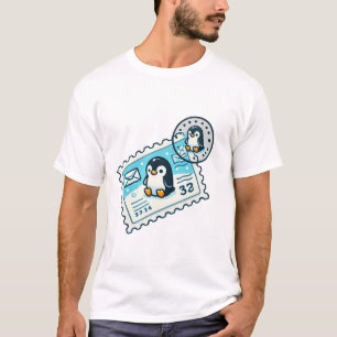 Pinguin-Briefmarke T-Shirt