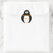 Pinguin-Buchzeichen-Aufkleber Quadratischer Aufkleber (Tasche)