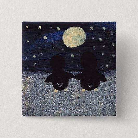 Pinguin By Moon Light Button (Vorderseite)