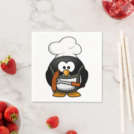 Pinguin-Cartoon 001 Serviette (Beispiel)