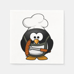 Pinguin-Cartoon 001 Serviette