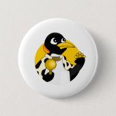 Pinguin-Cartoon Button (Vorderseite)