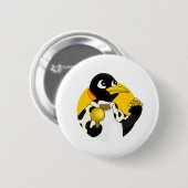 Pinguin-Cartoon Button (Vorne & Hinten)