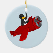 Pinguin-Cartoon Keramik Ornament (Hinten)