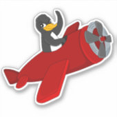 Pinguin-Cartoon, kundenspezifisch geschnitten, Vin Aufkleber (Vorderseite)