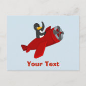 Pinguin-Cartoon Postkarte (Vorderseite)