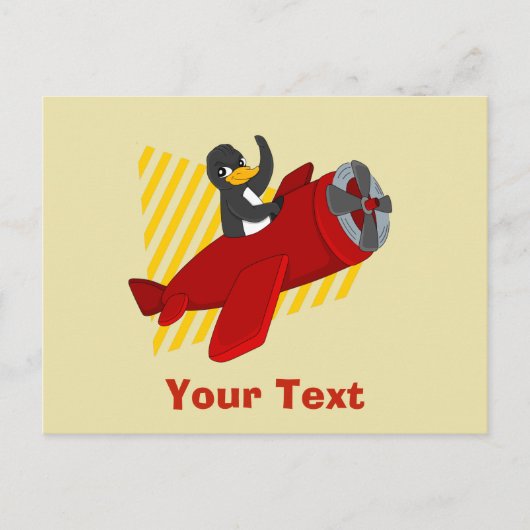 Pinguin-Cartoon Postkarte (Vorderseite)