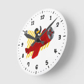 Pinguin-Cartoon rund um die Uhr (Winkel)