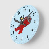 Pinguin-Cartoon rund um die Uhr (Winkel)