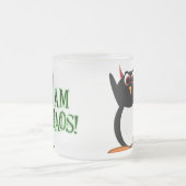 Pinguin-Chaos! mattierte Tasse (Mittel)
