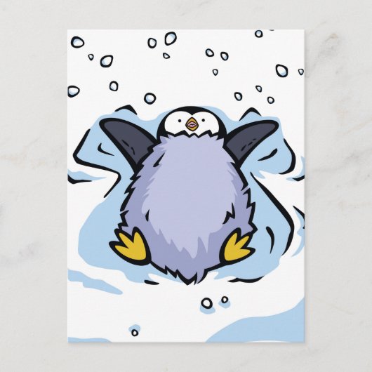 Pinguin Chick Angel Post Card Postkarte (Vorderseite)