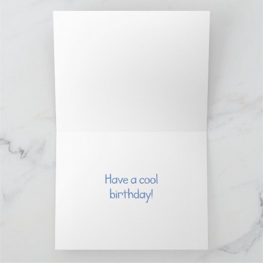 Pinguin Chick Birthday Grußkarte Karte (Innenseite)