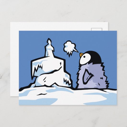 Pinguin Chick Birthday Post Card Postkarte (Vorne/Hinten)