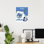 Pinguin Chick Flüchtige Blick-a-Boo Poster (Heimbüro)