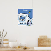 Pinguin Chick Flüchtige Blick-a-Boo Poster (Küche)