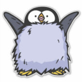 Pinguin Chick Happy Die Sticker (Vorderseite)