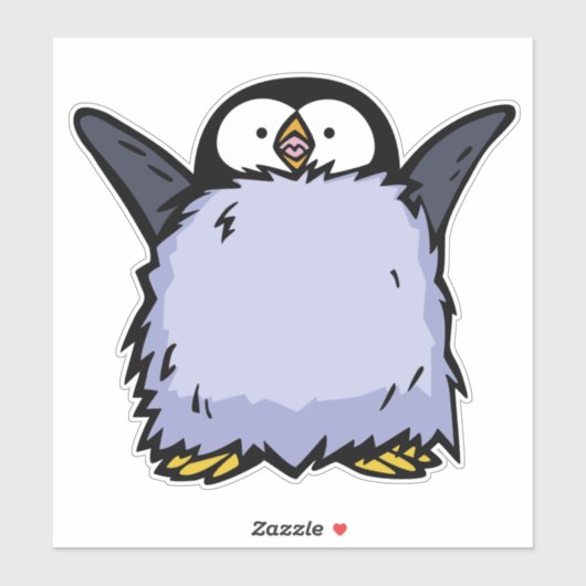 Pinguin Chick Happy Die Sticker (Blatt)