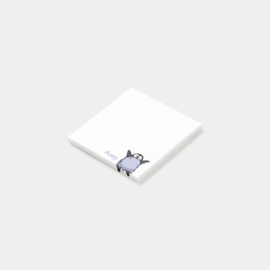 Pinguin Chick Happy Post-It-Notes Post-it Klebezettel (angewinkelt)