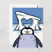 Pinguin Chick Heart Post Card Postkarte (Vorne/Hinten)