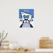 Pinguin Chick Heart Poster (Küche)