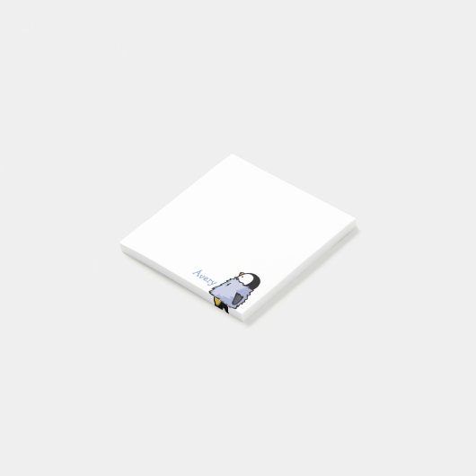 Pinguin Chick - Nachhinweise Post-it Klebezettel (angewinkelt)