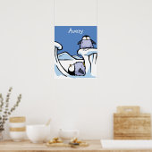 Pinguin Chick Slide Poster (Küche)