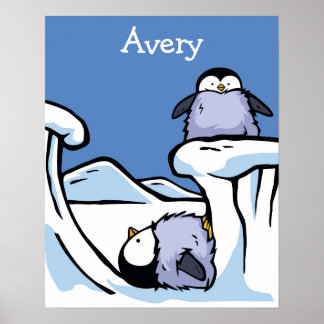 Pinguin Chick Slide Poster