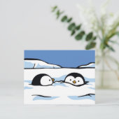 Pinguin Chick Snow Deep Post Card Postkarte (Stehend Vorderseite)