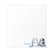 Pinguin Chick Snow Note Pad Notizblock (Vorderseite)