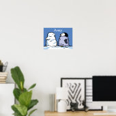 Pinguin Chick Snow Poster (Heimbüro)