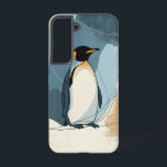 Pinguin Chill Peaks Samsung Galaxy Hülle<br><div class="desc">Ein einsamer Pinguin steht auf eisigen Gipfeln in einer klaren,  friedlichen Abbildung - perfekt für diejenigen,  die die Winterwelt mit spielerischem Flair lieben.</div>