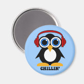 Pinguin Chillin Magnet (Vorderseite/Rückseite)