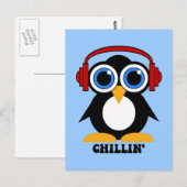 Pinguin Chillin Postkarte (Vorne/Hinten)