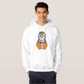 Pinguin Cinema Brille Trinktasse Hoodie (Vorne ganz)