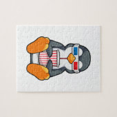 Pinguin Cinema Brille Trinktasse Puzzle (Horizontal)