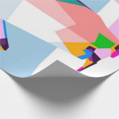 Pinguin Color Geometric | Kunstgeschenk Geschenkpapier (Ecke)
