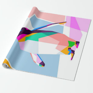 Pinguin Color Geometric Kunstgeschenk Geschenkpapier