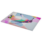 Pinguin Color Geometric | Kunstgeschenk Schneidebrett (Ecke)