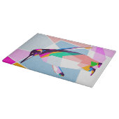 Pinguin Color Geometric | Kunstgeschenk Schneidebrett (Ecke)