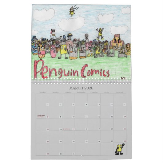 Pinguin Comic 2017 Kalender (Mär 2026)