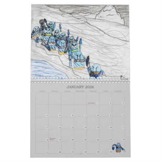 Pinguin Comic 2017 Kalender (Jan 2026)